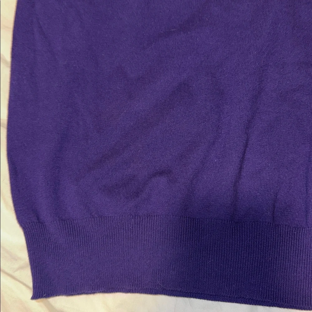 Clemson Men's Purple Sweater Vest with embroidered Orange Tiger Paw - Picture 3 of 8